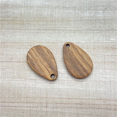 kelliesbeadboutique.com | Walnut Wood Teardrop Pendants