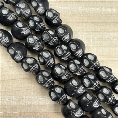 13mm Black Magnesite Skulls