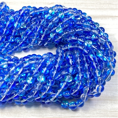 kelliesbeadboutique.com | 8mm Blue Aura Quartz