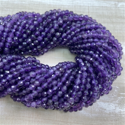 kelliesbeadboutique.com | 4mm Faceted Amethyst Strands