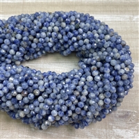 kelliesbeadboutique.com | 4mm Faceted Denim Lapis Strands