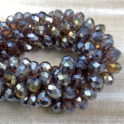 kelliesbeadboutique.com | 8x12mm Purple Ab Faceted Chinese Crystals