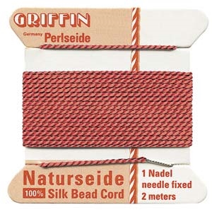 kelliesbeadboutique.com | Griffin Silk Cord -  Coral