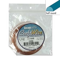 Half Round Wire - Copper 21 gauge