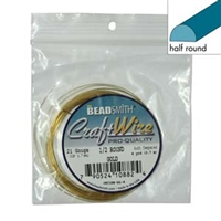 Half Round Wire - Gold 21 gauge