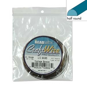 Half Round Wire - Vintage Bronze 21 gauge