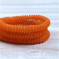 kelliesbeadboutique.com | 6mm Disk Spacer - Orange Opaline Mix Matte