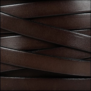 kelliesbeadboutique.com | 10mm Flat Chocolate Brown Leather