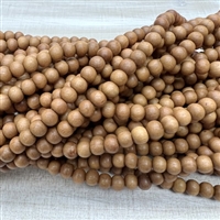 Kellie's Bead Boutique | 6mm White Sandalwood Beads