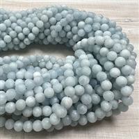 kelliesbeadboutique.com | 6mm Matte Aquamarine Strands