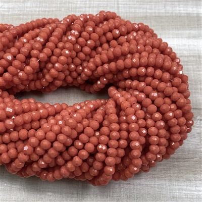 kelliesbeadboutique.com | 4x3mm Coral Chinese Crystals