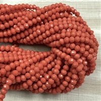 kelliesbeadboutique.com | 6x4mm Coral Chinese Crystals