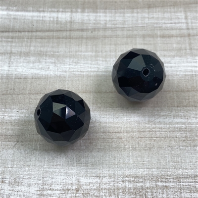 kelliesbeadboutique.com | Faceted Black Chinese Crystal Globes