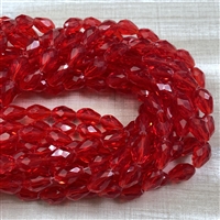 kelliesbeadboutique.com | Faceted Red 12x8mm Teardrops - 10 pieces