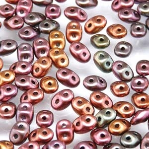 kelliesbeadboutique.com | Crystal Orange Rainbow Super Duo Beads