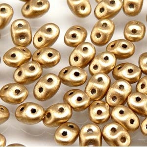 kelliesbeadboutique.com | Crystal Bronze Pale Gold Super Duo Beads