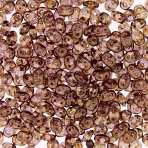 Crystal Senegal Brown/Violet Super Duo Beads