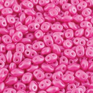 Pearl Shine Light Fuchsia Super Duo Beads