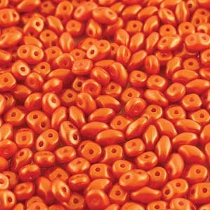 kelliesbeadboutique.com | Gold Shine Orange Super Duo Beads