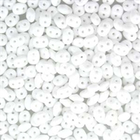 Chalk White Super Duo Beads