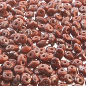Chocolate Picasso Super Duo Beads