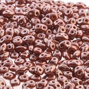 Umber Opaque Luster Super Duo Beads