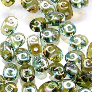 Aqua Celsian Super Duo Beads