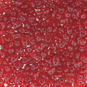 Ruby Super Duo Beads