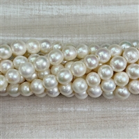 kelliesbeadboutique.com | 8.5-9mm White Freshwater Large Hole Pearls - Short Strand