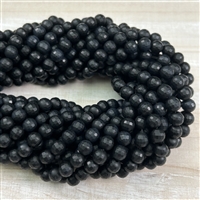 kelliesbeadboutique.com | 6mm Faceted Matte Black Onyx Strands