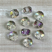 kelliesbeadboutique.com | 8x6mm Gray Plum AB Faceted Chinese Crystal - 10 pieces