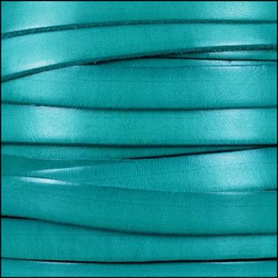 10mm Flat Distressed Turquoise Leather