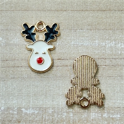 kelliesbeadboutique.com | Enameled Reindeer Charms