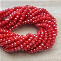 kelliesbeadboutique.com | 3.5mm Opaque Red Pearl Luster Chinese Crystals