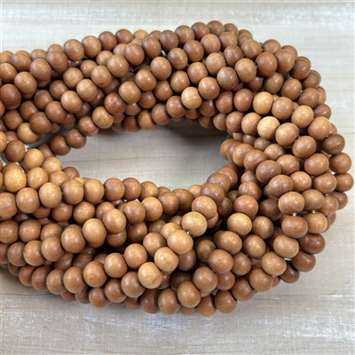 Kellie's Bead Boutique | 8mm White Sandalwood Beads