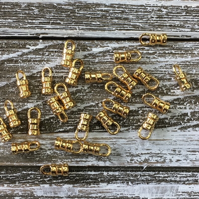 3mm Crimp End - Gold