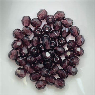 kelliesbeadboutique.com | 4mm Amethyst Firepolish