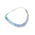 BLD0023 18k White Gold Blue Enamel Bracelet