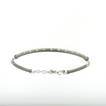 BLD0026 Gray Titanium Diamond Bracelet