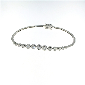 BLD0058 18k White Gold Diamond Bracelet