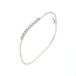 BLD0079 18k White Gold Diamond Bangle