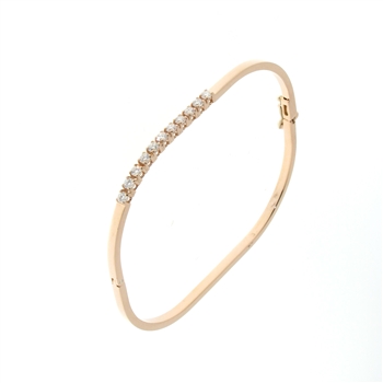 BLD0080 18k Rose Gold Diamond Bangle