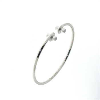 BLD0082 18k White Gold Diamond Bangle