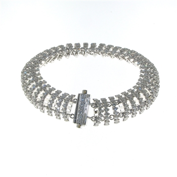 BLD0085 18k White Gold Diamond Bracelet