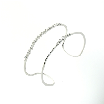 BLD0088 18k White Gold Diamond Bangle