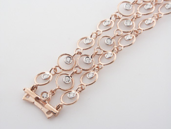 BLD2822 18k Rose Gold Diamond Bracelet