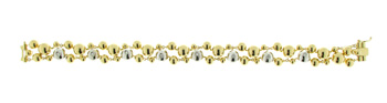 BLD3419 18k White & Yellow Gold Diamond Bracelet