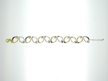 BLD3619 18k White & Yellow Gold Diamond Bracelet