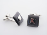 CUF1000 Sterling Silver Enamel Cuff Links