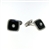 CUF1026 Sterling Silver Onyx Cuff Links